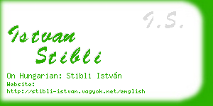 istvan stibli business card