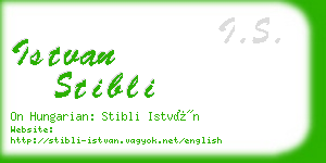 istvan stibli business card